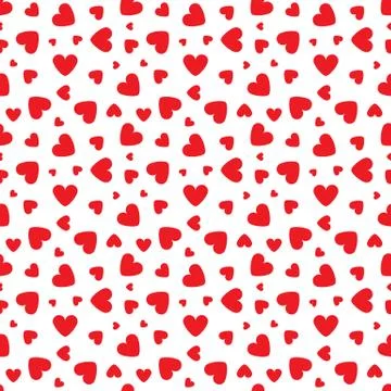 Valentine Heart Seamless Pattern Stock Illustration