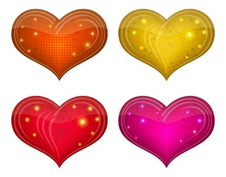 Valentine heart, set Stock Illustration