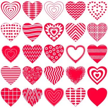 Valentine heart, set Stock Illustration