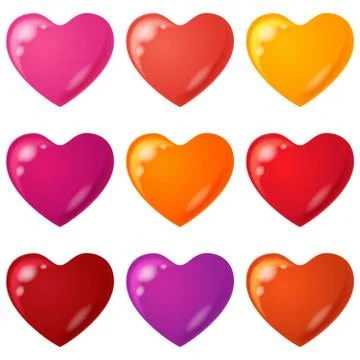 Valentine heart, set Stock Illustration