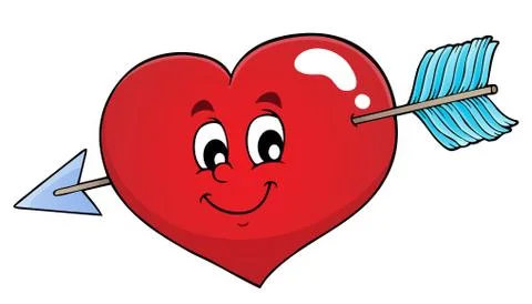 Valentine heart topic image Stock Illustration