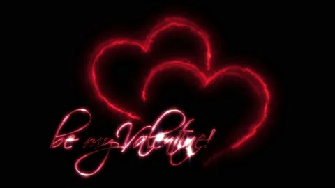 Valentine hearts animation with text Stock Footage 166171239
