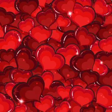 Valentine hearts background Stock Illustration