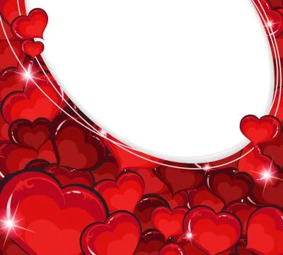 Valentine hearts background Stock Illustration