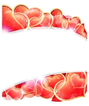 Valentine hearts background Stock Illustration
