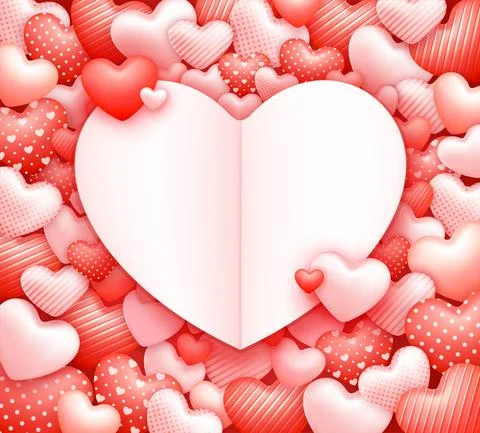 Valentine hearts background Stock Illustration