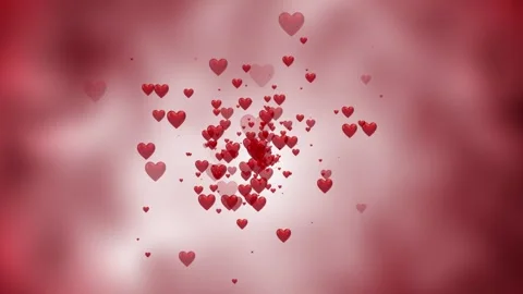 Valentine hearts floating overlay loopable 4k high quality alpha channel. H.. Video stock 326304882