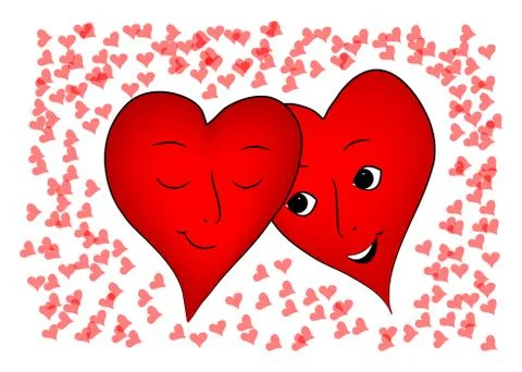 Valentine hearts Stock Illustration