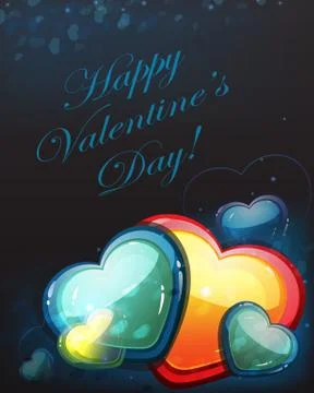 Valentine hearts Stock Illustration