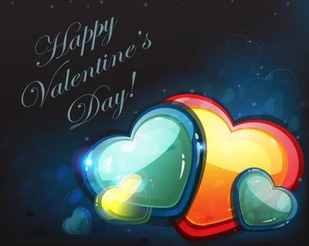 Valentine hearts Stock Illustration