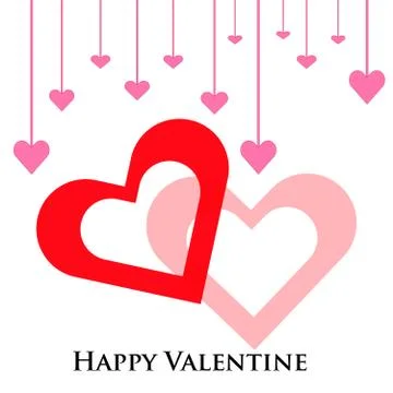 Valentine hearts Stock Illustration