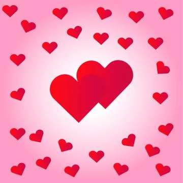 Valentine hearts Stock Illustration