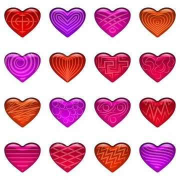 Valentine Hearts Stock Illustration