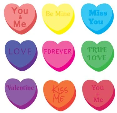 Valentine Hearts Set Stock Illustration