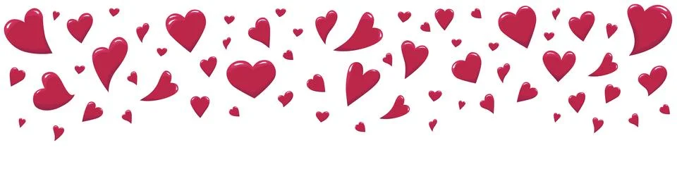 Valentine hearts shape set. Vector stock illustration isolated on white Stock Illustration
