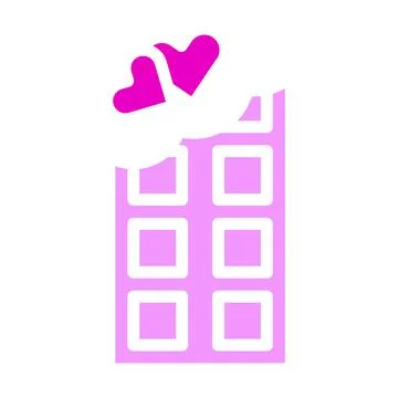 Valentine icon solid pink style illustration vector and logo icon perfect. Stockillustratie
