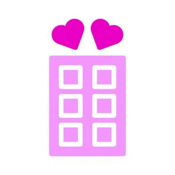 Valentine icon solid pink style illustration vector and logo icon perfect. イラスト素材
