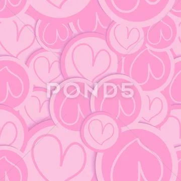 Valentine love heart pattern Stock Illustration
