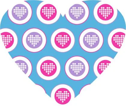 Valentine Love Heart Pattern Stock Illustration