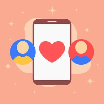 Valentine match screen Stock Illustration
