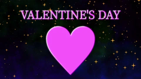 Valentine message text animation motion graphics Video stock 163864841