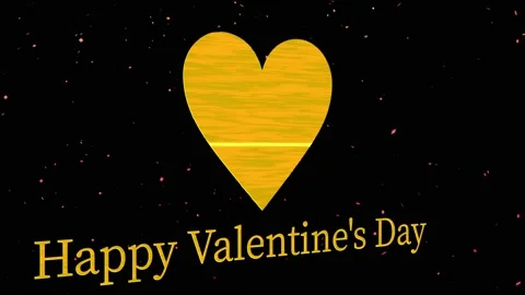 Valentine message text animation motion graphics Video stock 163864924