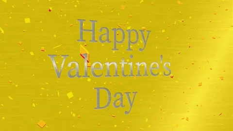 Valentine message text animation motion graphics Video stock 163865080