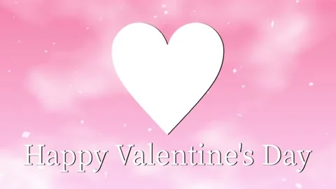 Valentine message text animation motion graphics Stock Footage 163865114