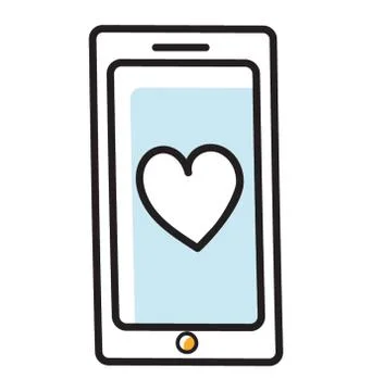 Valentine Mobile App Illustrazione stock