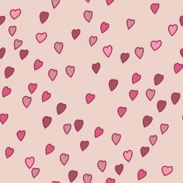 Valentine pattern with hearts Stock Illustration