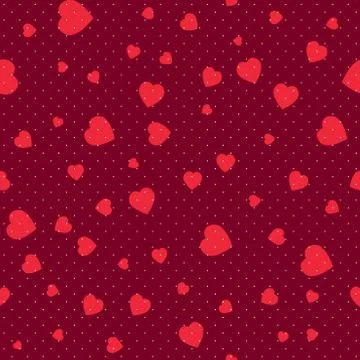 Valentine pattern. Seamless texture with hearts. Illustrazione stock