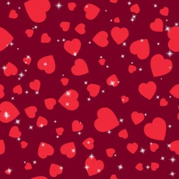 Valentine pattern. Seamless texture with hearts. Stock Illustration