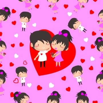 Valentine pattern10 Illustrazione stock