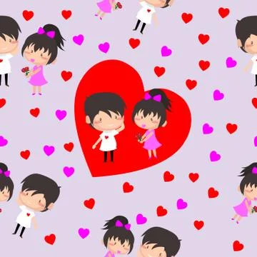 Valentine pattern14 Stock Illustration