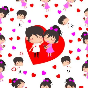 Valentine pattern8 Stock Illustration