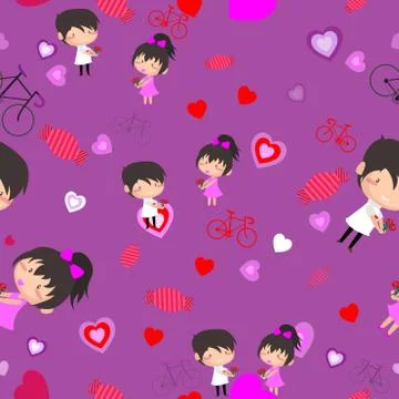 Valentine patternF2-2 Stock-Illustration