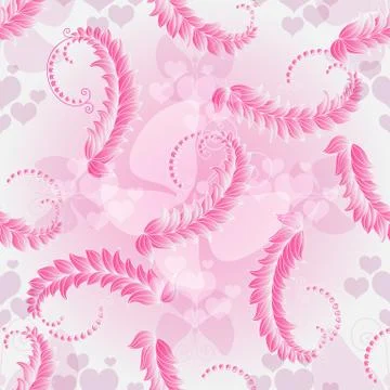 Valentine pink sealess pattern Stock Illustration