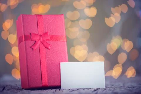 Valentine present message Stock Photos