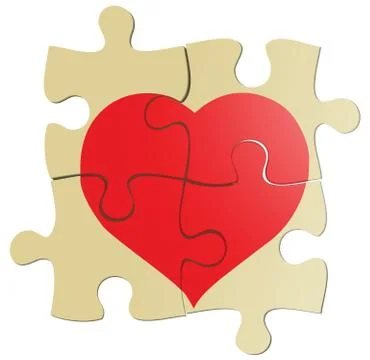 Valentine puzzle Stock Illustration
