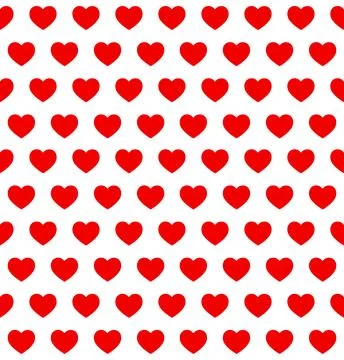 Valentine red hearts seamless pattern texture Stock Illustration