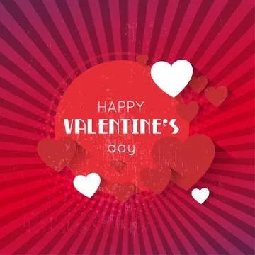 Valentine retro background Stock Illustration