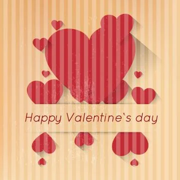 Valentine retro background Stock Illustration