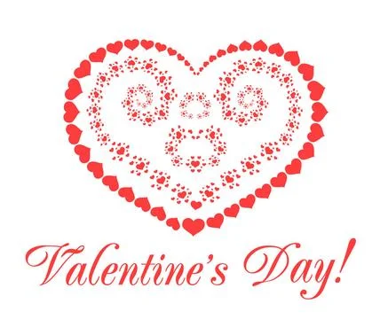 Valentine s day vector background with hearts Valentine s day vector backg... Stock Photos