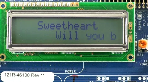 Valentine scrolling marquee message Stock Footage 10592304