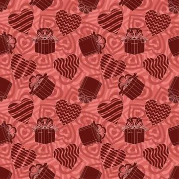 Valentine seamless abstract background Stock Illustration