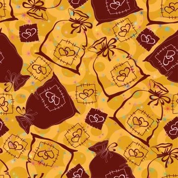 Valentine seamless background Stock Illustration