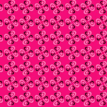 Valentine Seamless Hearts Pattern. Vector Illustrazione stock