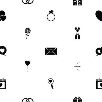Valentine seamless pattern background icon. Stock Illustration