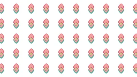 Valentine Seamless Pattern with Diamond Engagement Ring in Heart Shaped Box Stock Footage 345539897