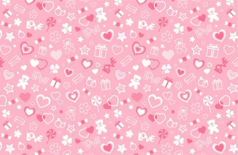 Valentine seamless pattern Stock Illustration